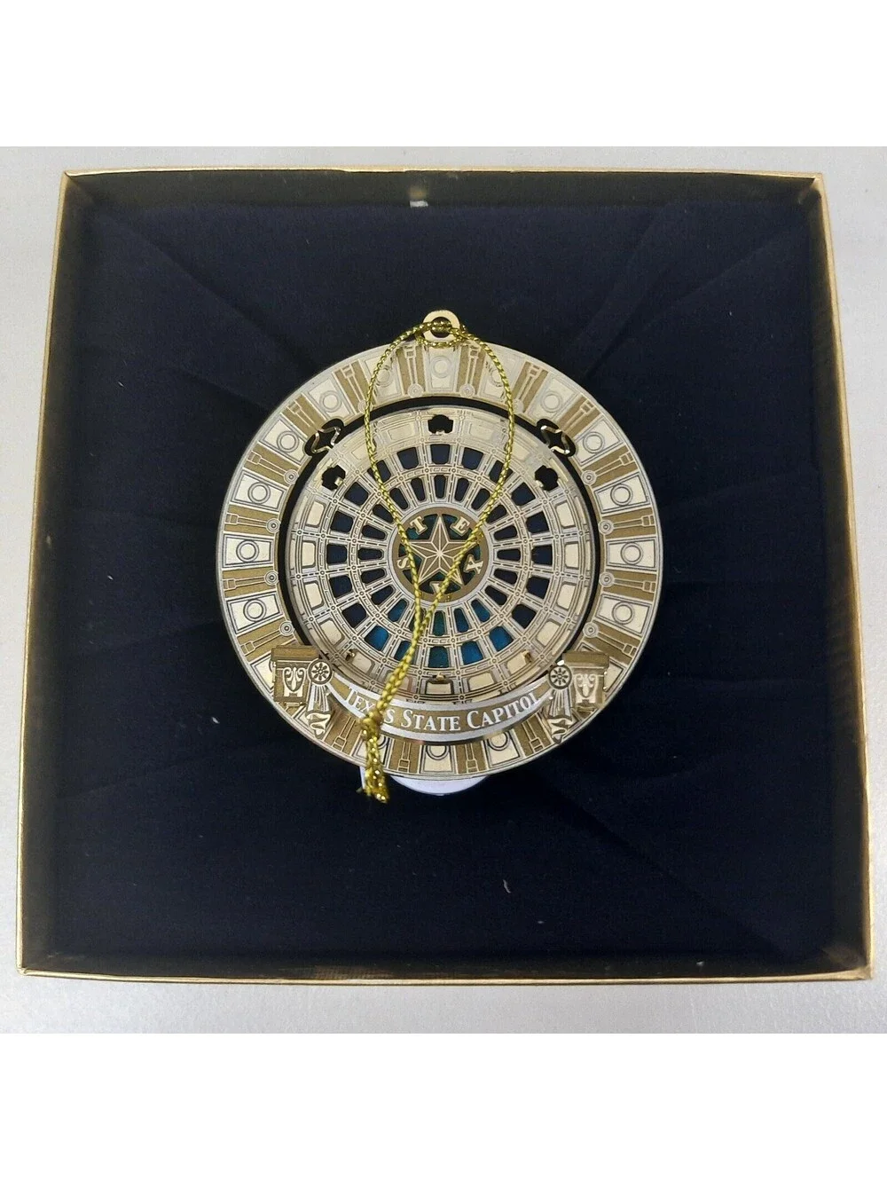 Texas State Capitol Interior Dome Lighted Ornament Tested Works